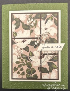 Stampin' Up! Brushed with Beauty 'windowpane' card front