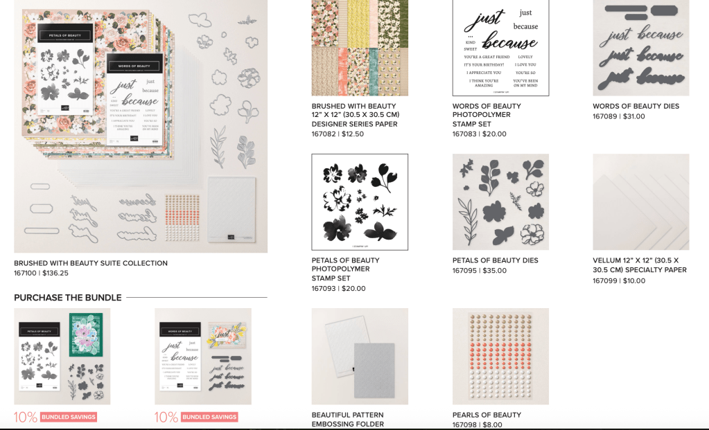 Stampin' Up! Brushed with Beauty Suite November ONLINE release