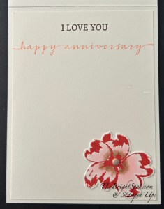 Stampin' Up! Brushed with Beauty products, inside card
