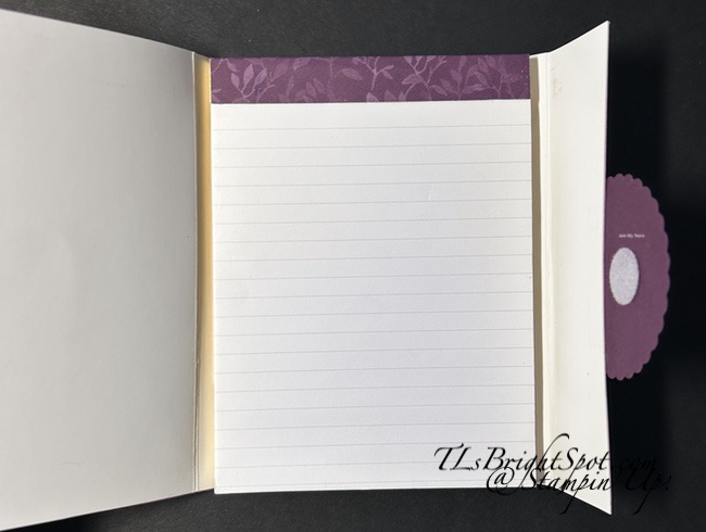 Stampin' Up! Floral Charm Notepad holder, open & with notepad