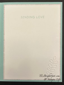 Stampin' Up! Friendly Foliage card inside