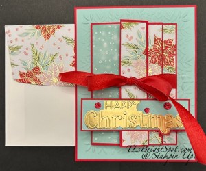 Stampin' Up! Traditions of C'mas Fun Fold card & envelope