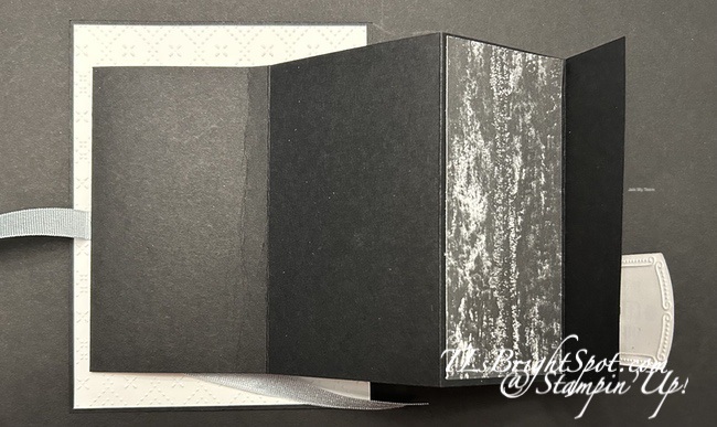 Stampin' Up! Pleated Fun Fold in Botanical Textures, open to right