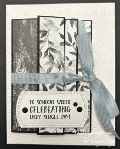 Stampin' Up! Pleated Fun Fold in Botanical Textures
