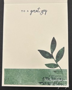 Stampin' Up! Nature's Symphony, inside card