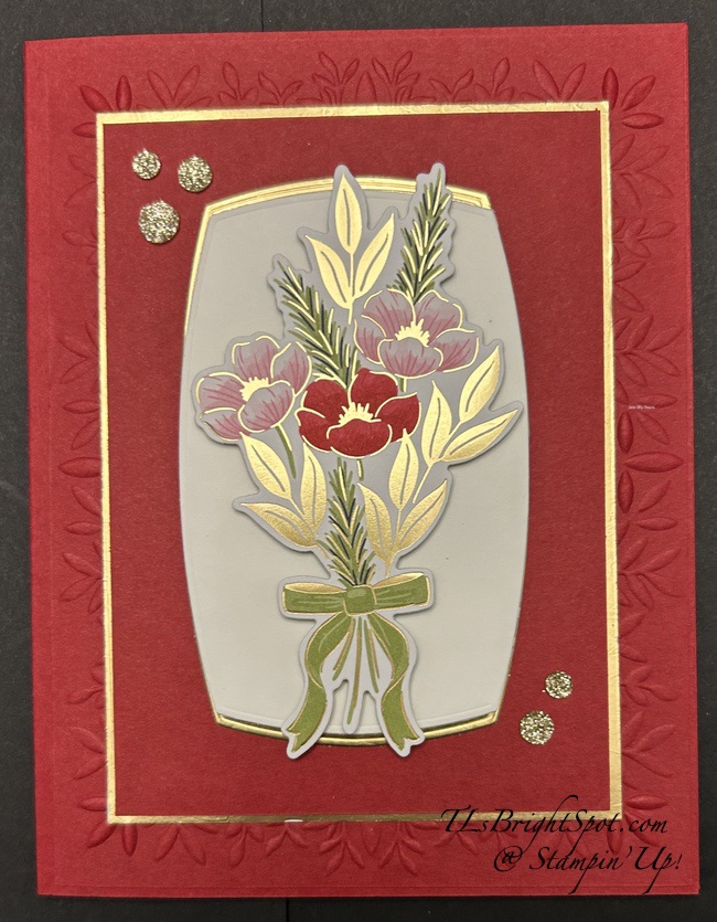 Stampin' Up! Peaceful Greenery w/ Traditions of C'mas card front