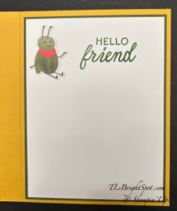 Stampin' Up! Sweet Bugs card inside