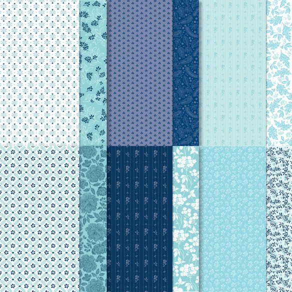 Stampin' Up! True Blue Florals Dec. Product of thew month