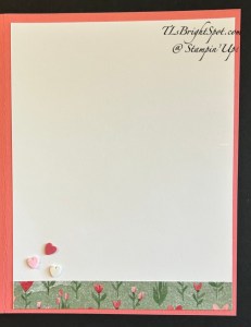 Stampin' Up! Love Notes card inside