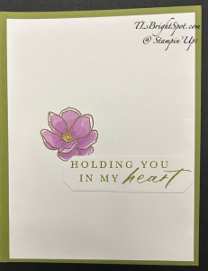 Stampin' Up! Simply Beautiful card inside
