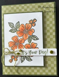 Stampin' Up! Fragrant Layers & Timeless Plaid 6x6 birthday card front