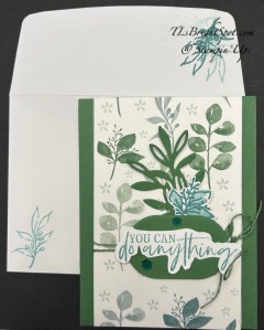 Stampin' Up! Greenery Lanev card & envelope
