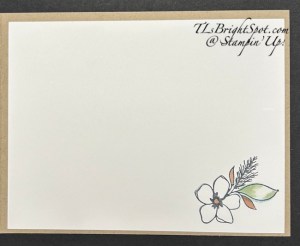 Stsampin' Up! Delicate Wishes card inside