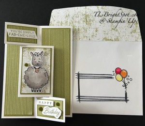 Stampin' Up! Pop up Gatefold birthday card & envwlope