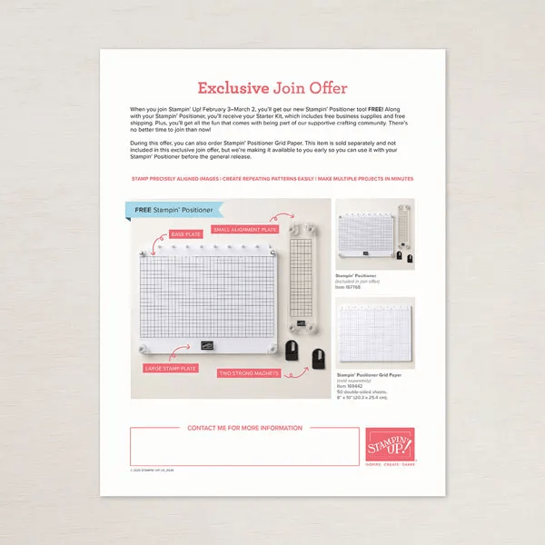 Stampin' Up! Join offer