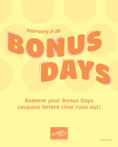 Stampin' Up! Redeem Bonus Coupons