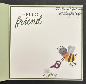 Stampin' Up! Book fold w/  Bugs, card inside