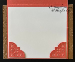 Stampin' Up! Beautiful Galley card inside... Beautifully Celebrated Dies