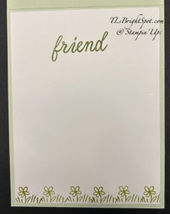 Stampin' Up! Sweet Bugs card inside
