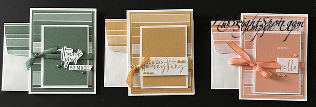 Stampin' Up! Hop card fronts & envelopes - first 3