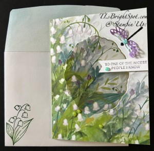 Stampin' Up! Lily of the Valley fun fold card & envelope