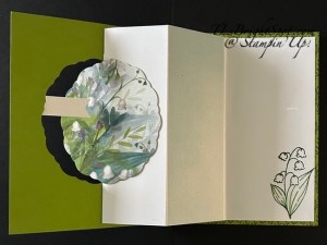 Stampin' Up! Lily of the Valley fun fold inside decorated