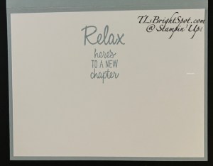 Stampin' Up! Relaxing Waterside card inside