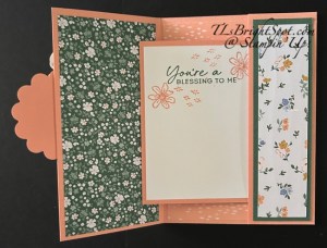 Stampin' Up! Slider card fun fold inside