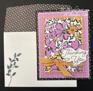 Stampin' Up! Artisan Sketched Garden & Framed All Around sympathy card & envelope