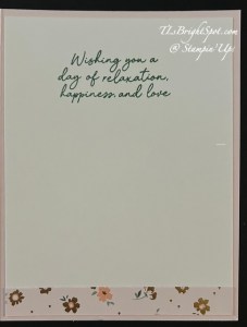 Stampin' Up! Bloom Boutique Birthday card inside