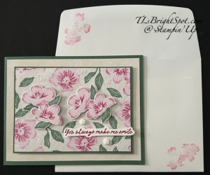 Stampin' Up! Velvet Meadow card 1 & envelope 