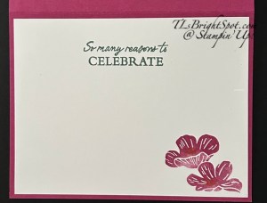 Stampin' Up! Velvet Meadow card 3 inside