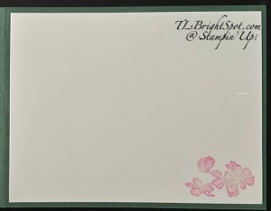 Stampin' Up! Velvet Meadow card 1 inside