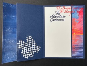 Stampin' Up! Scenic Coast Suite fun fold card inside