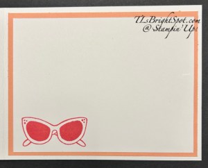 Stampin' Up! Summer Happiness card inside