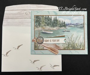 Stampin' Up! Waterside Retreat DSP card & envelope