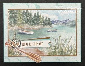 Stampin' Up! Waterside Retreat DSP Masculine card