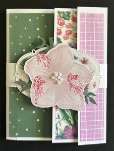 Opulent Oasis & Berry Botanical Vellum fun fold with belly band