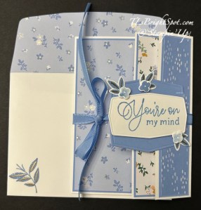 Stampin' Up! Quick Fun Fold card & envelope, Bloom Boutique DSP