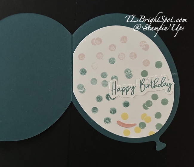 Stampin' Up! Balloon Festoon inside card