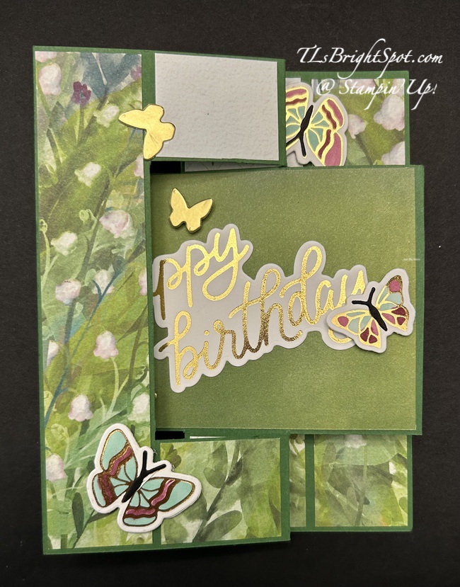 Stampin' Up! Butterfly Flight Fun Fold card front, folded