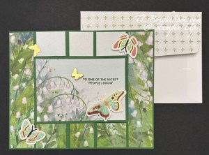 Stampin' Up! Butterfly Flight Hot Foil fun fold card & envelope