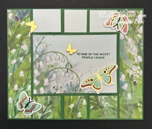 Stampin' Up! Butterfly Flight Hot Foil fun fold, flat
