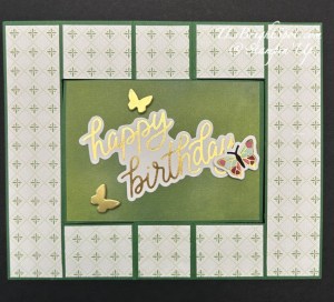Stampin' Up! Butterfly Hot Foil fun fold, flat, other side