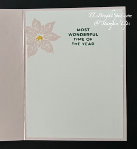 Stampin' Up! Pretty Poinsettia card inside