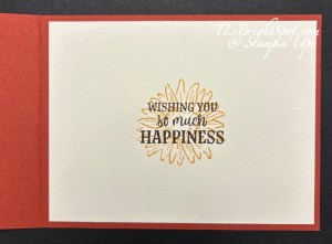 Stampin' Up! Sunflower Fields card inside