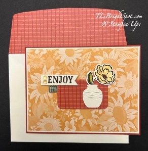 Stampin' Up! Sunflower Fields card & envelope