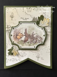 Stampin' Up! Shaped Card w/ Banner Dies & Silly Old Bear Suite