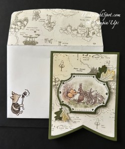 Stampin' Up! Shaped Card & envelope w/ Silly Old Bear Suite
