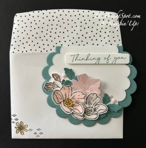 Stampin' Up! Bloom Bouquet card & envelope, Shaped C
ard